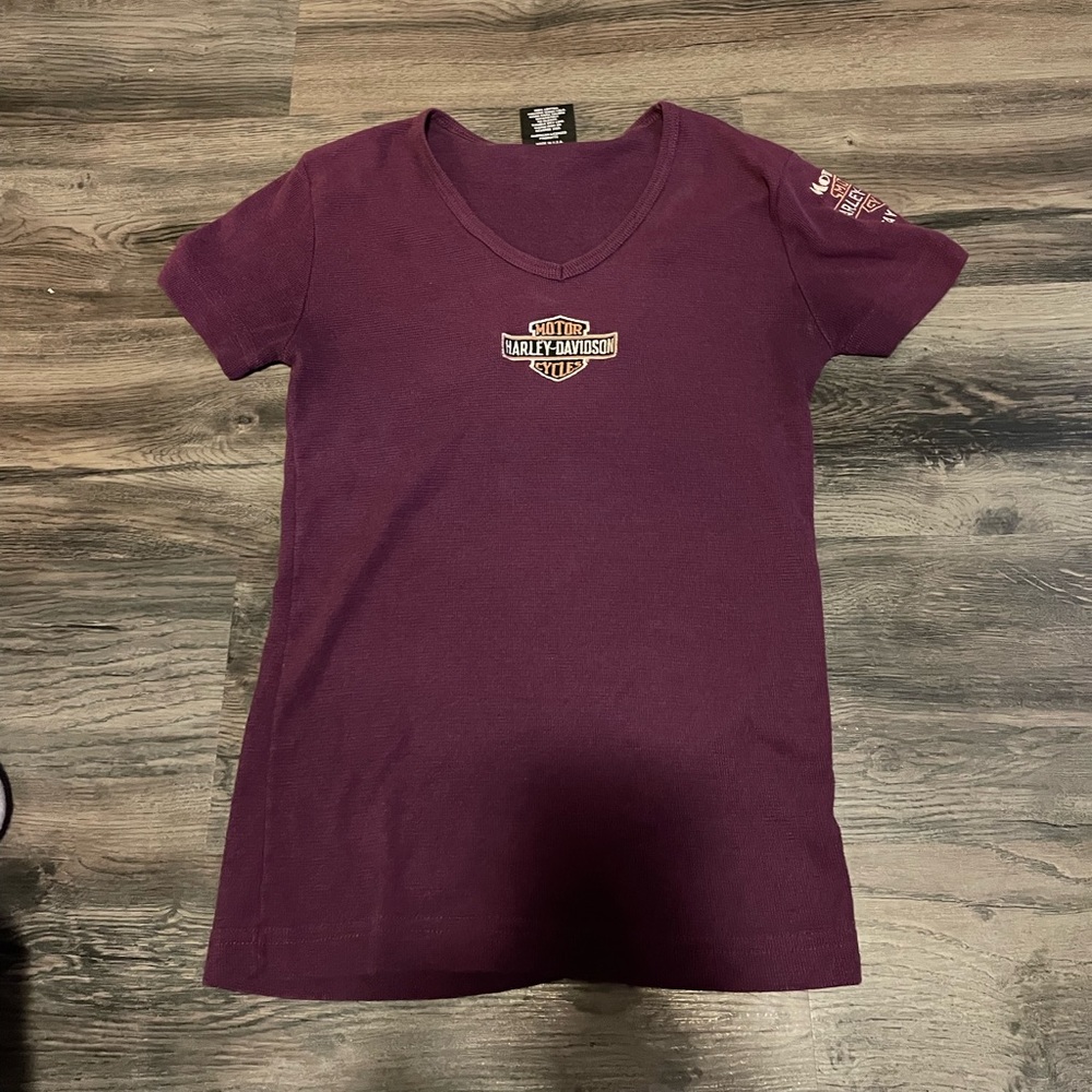 Harley Davidson purple tee